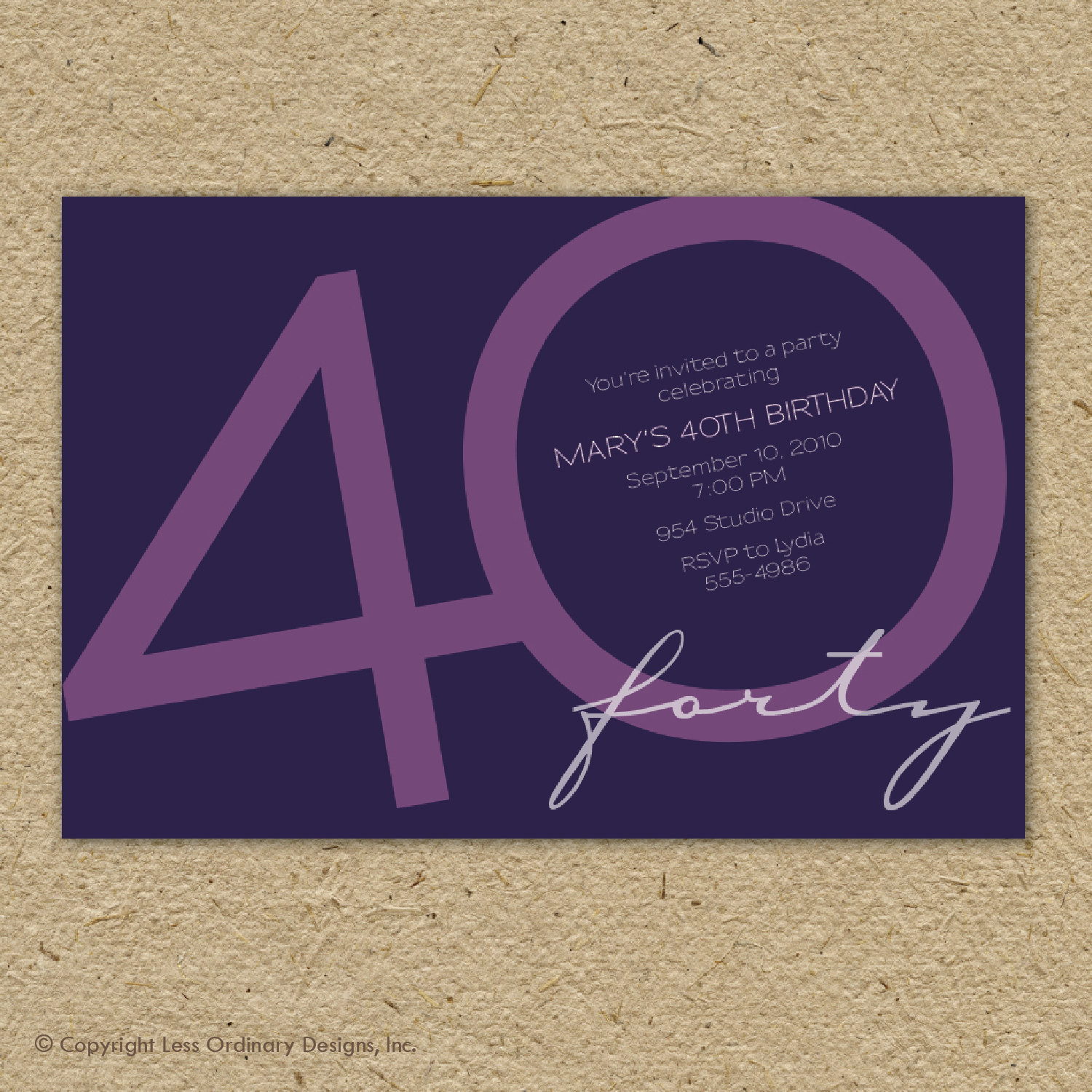 Adult Birthday Party Invitations
 40th birthday party invitation fortieth birthday party