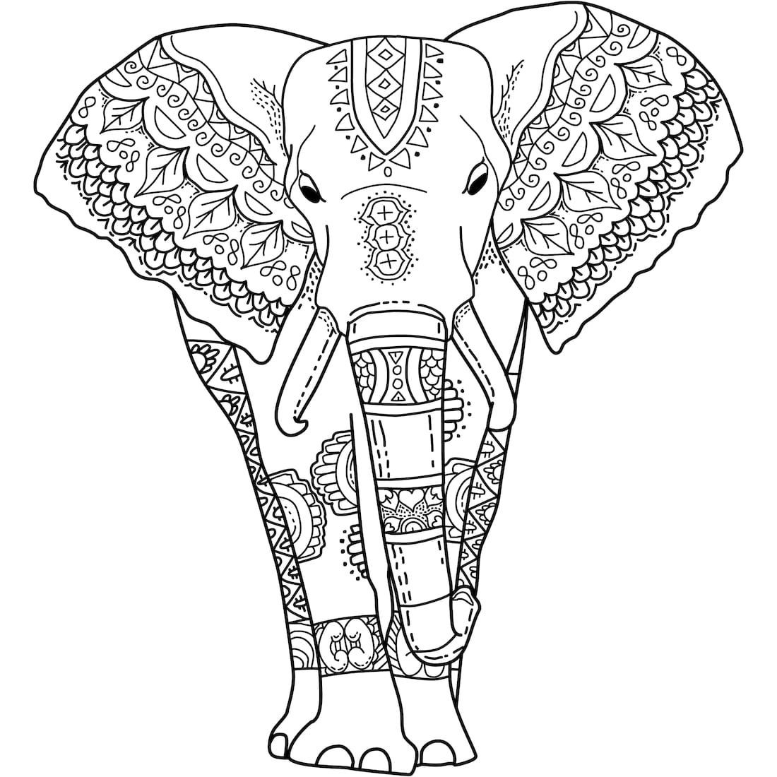 Adult Coloring Book Elephant
 Ganesha is one of the most well recognized deities in