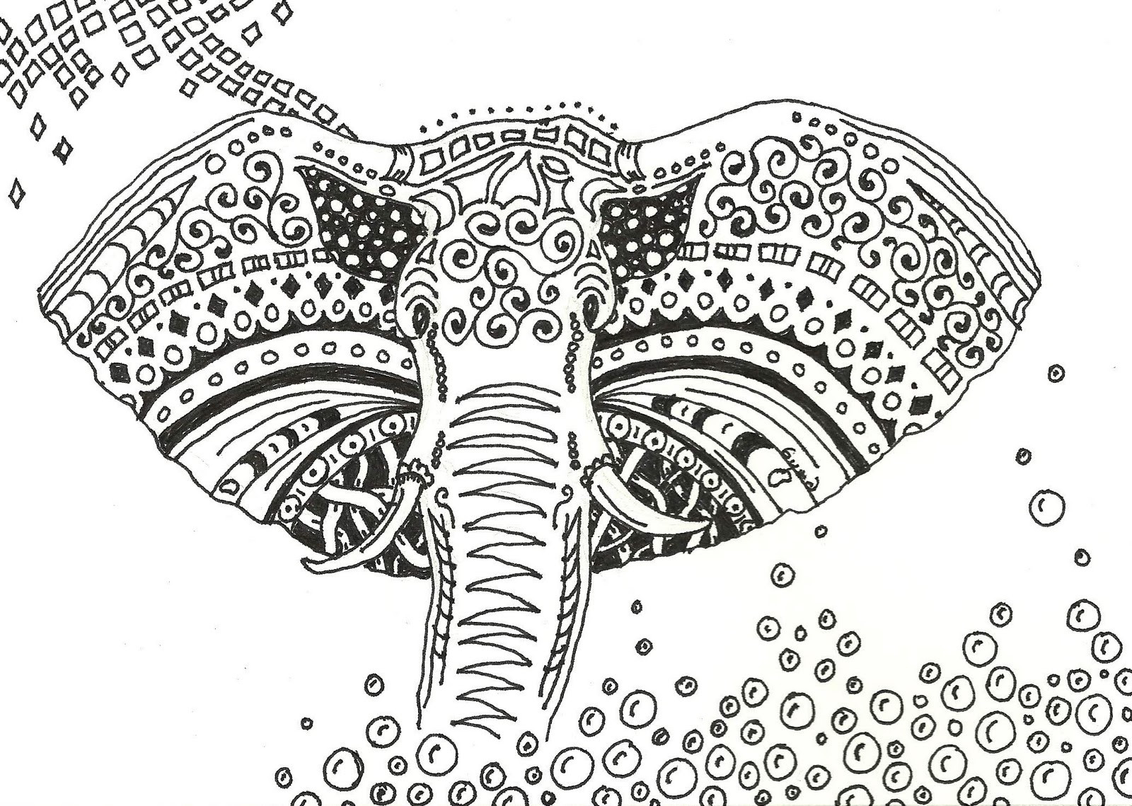 Adult Coloring Book Elephant
 byrds words December 2010