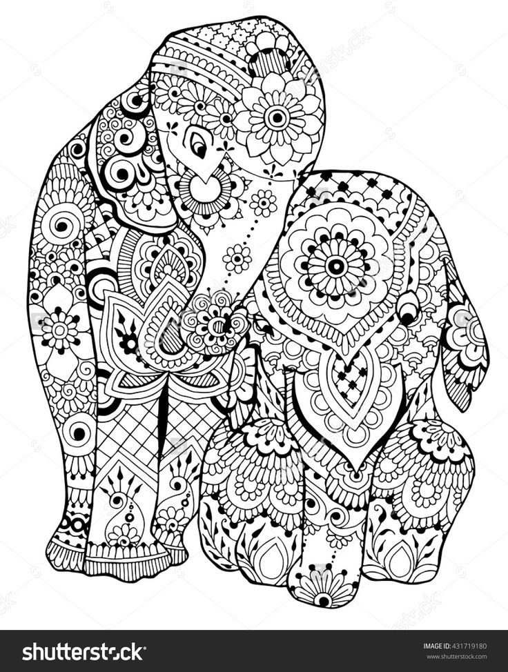 Adult Coloring Book Elephant
 315 best images about Adult Colouring Elephants Zentangles