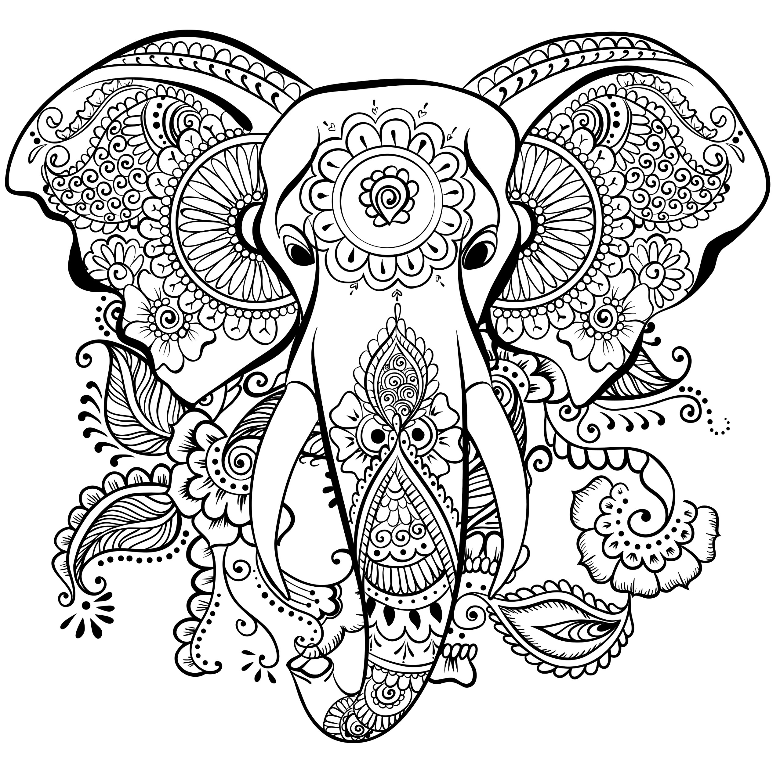 Adult Coloring Book Elephant
 63 Adult Coloring Pages To Nourish Your Mental Visual