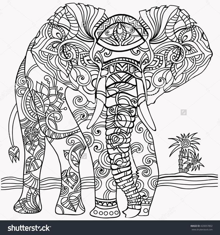 Adult Coloring Book Elephant
 315 best images about Adult Colouring Elephants Zentangles
