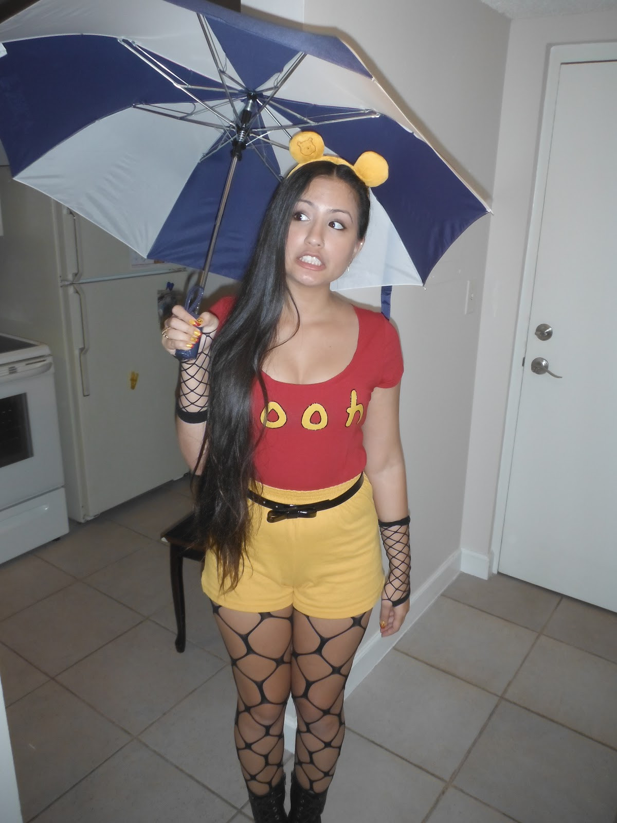 Adult DIY Halloween Costumes
 Dizzida DIY Adult Female Winnie The Pooh Costume