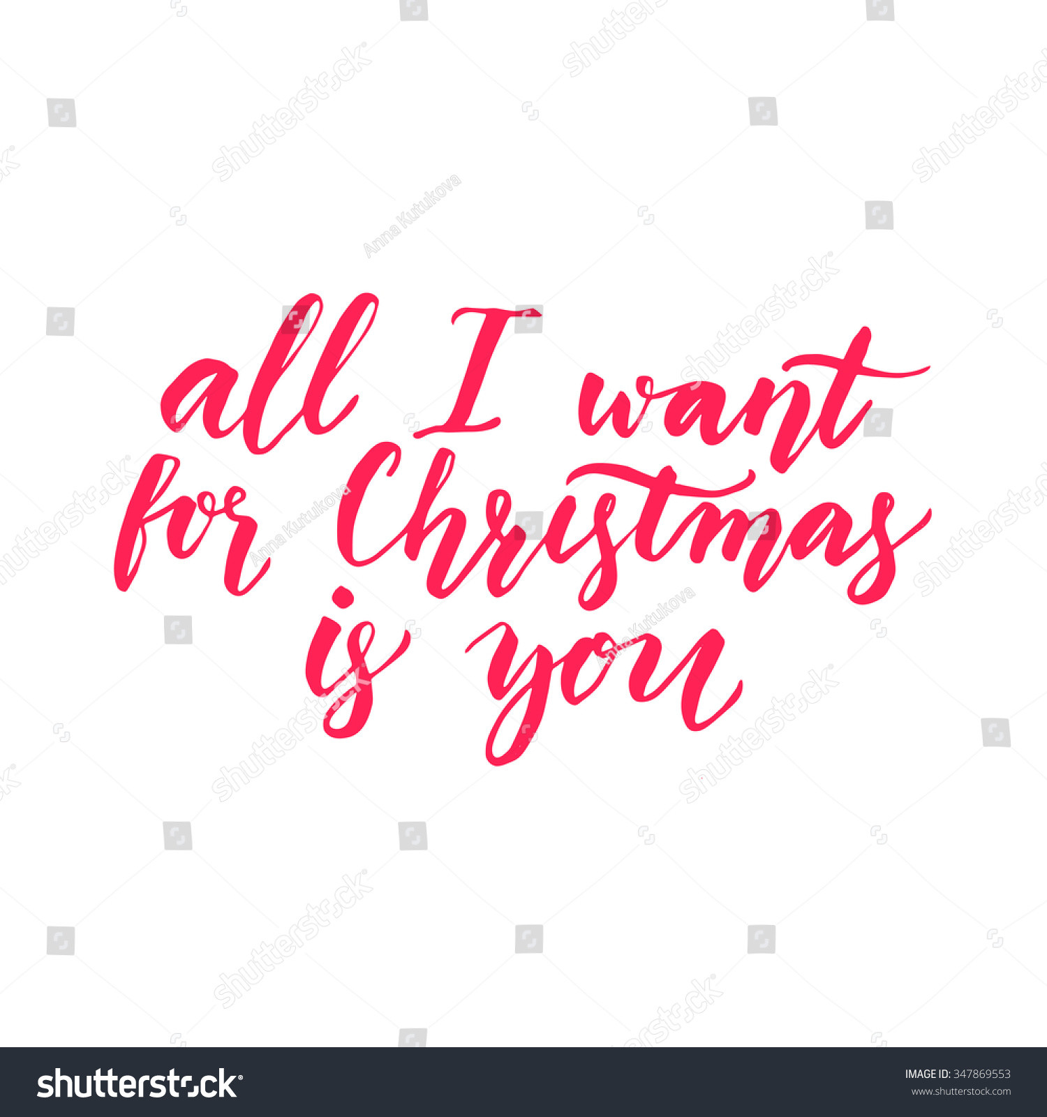 All I Want For Christmas Is You Quotes
 All Want Christmas You Inspirational Quote Stock Vector