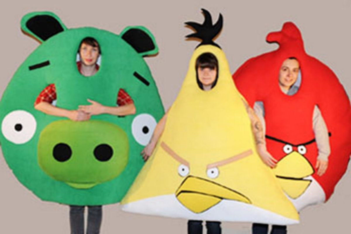 Angry Bird Costume DIY
 group costume ideas diy halloween Shrimp Salad Circus