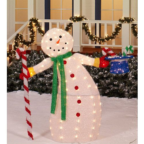 Animated Christmas Decorations Indoor
 Holiday Time 42" Animated Snowman Light Sculpture