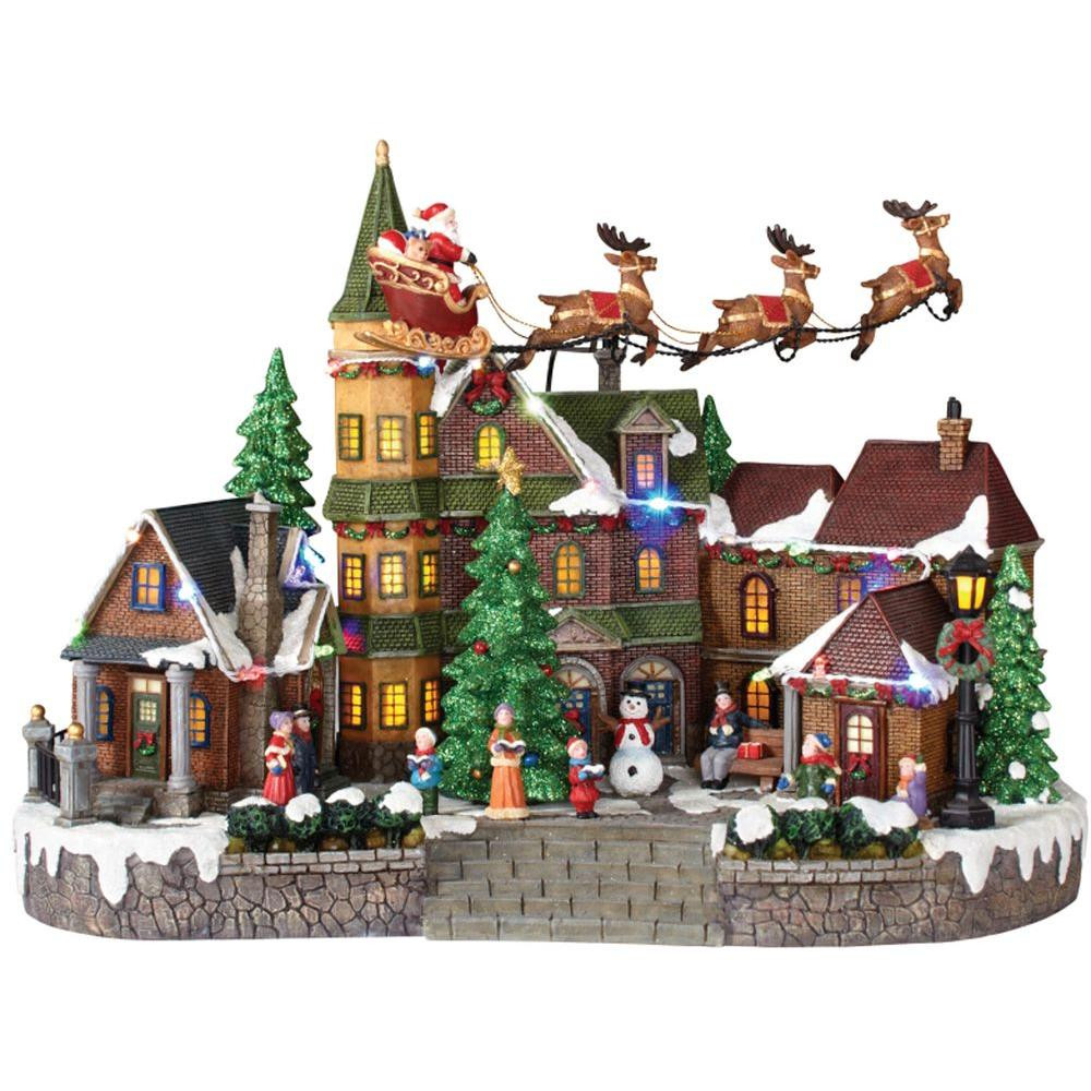 Animated Christmas Decorations Indoor
 Home Accents Holiday 12 5 in Animated Musical LED Village