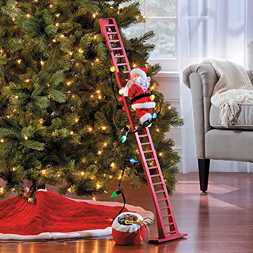 Animated Christmas Decorations Indoor
 Top 5 Best ladder climbing santa for sale 2016 Product
