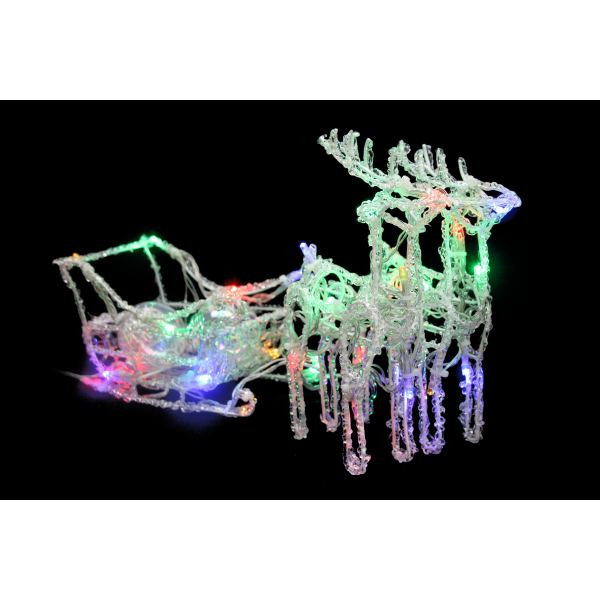 Animated Indoor Christmas Decorations
 Noma Battery Operated 35 LED Reindeer And Sleigh Indoor