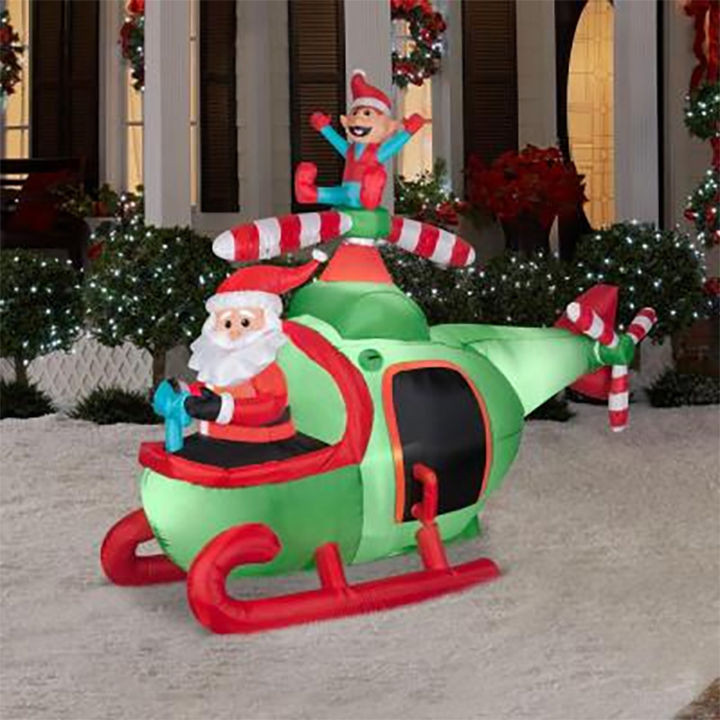 Animated Outdoor Christmas Decorations
 8 Animated Santa Helicopter Christmas Inflatable