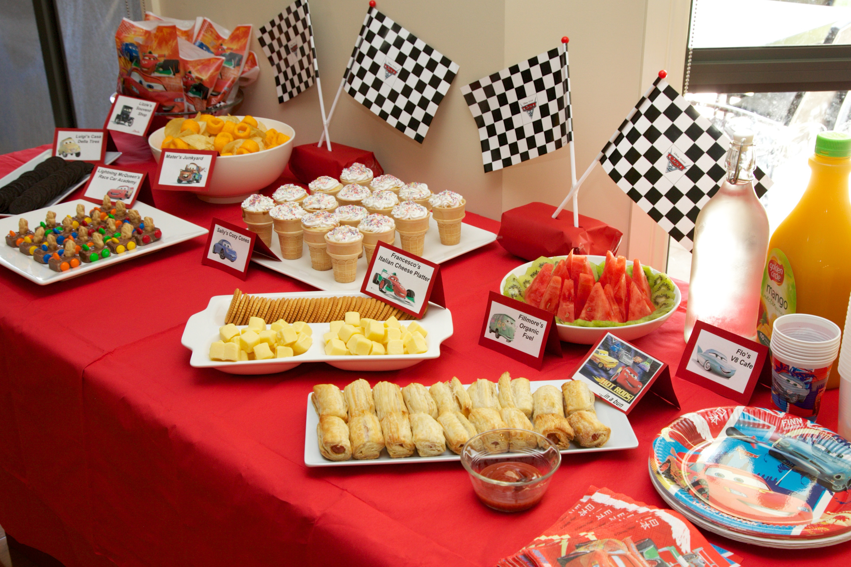 Anniversary Party Food Ideas
 Disney Cars Birthday Party Food Labels Free Printable