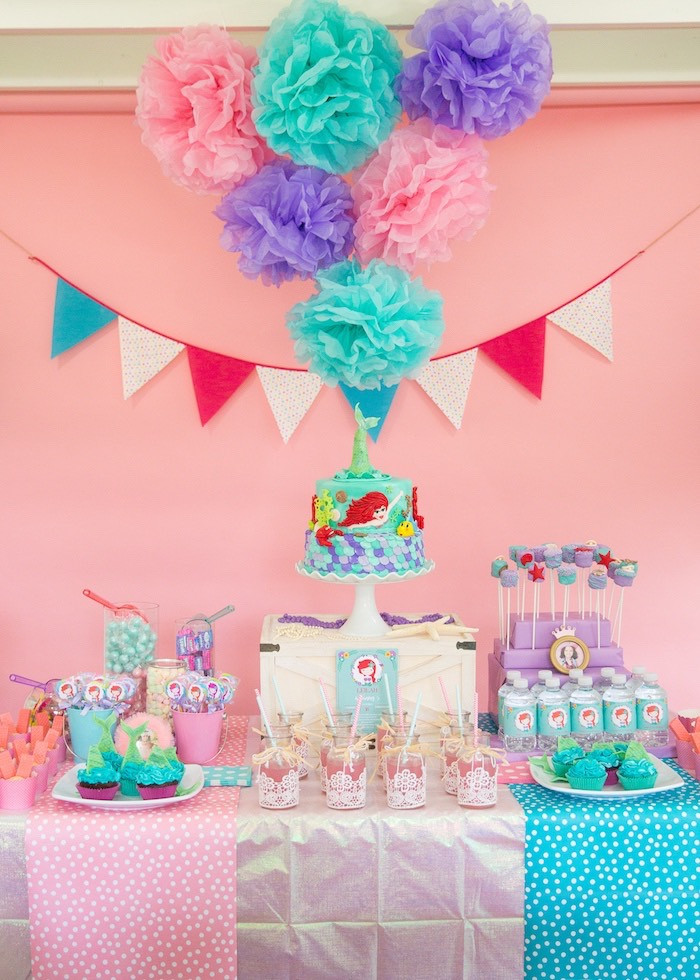 Ariel Little Mermaid Birthday Party Ideas
 Kara s Party Ideas The Little Mermaid Birthday Party