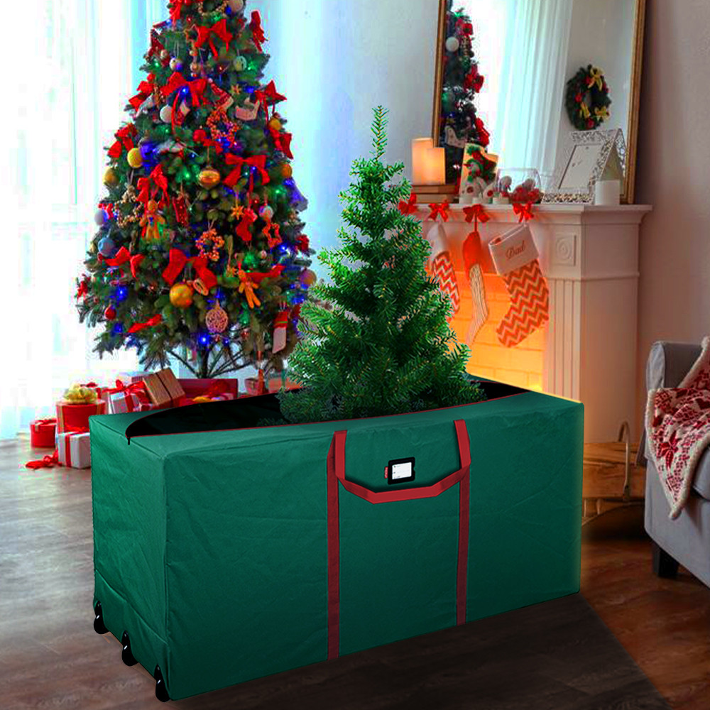 Artificial Christmas Tree Storage Box
 Rolling Artificial Christmas Tree Storage Duffle Bag Box