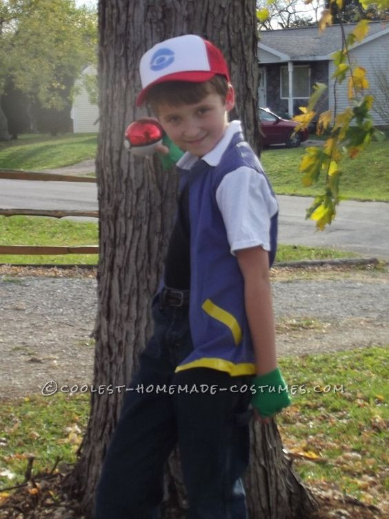Ash Ketchum Costume DIY
 Halloween costumes for kids Kid and Homemade on Pinterest