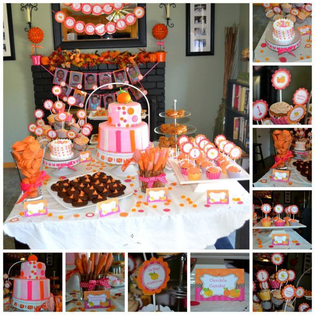 Babies Halloween Party Ideas
 pumpkin 1st birthday aprty