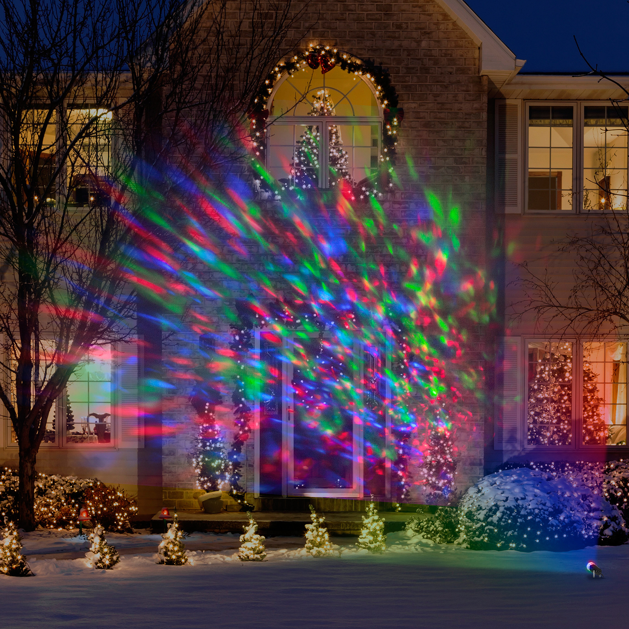 Backyard Christmas Lights
 Lightshow Kaleidoscope Multi Colored Christmas Lights Led