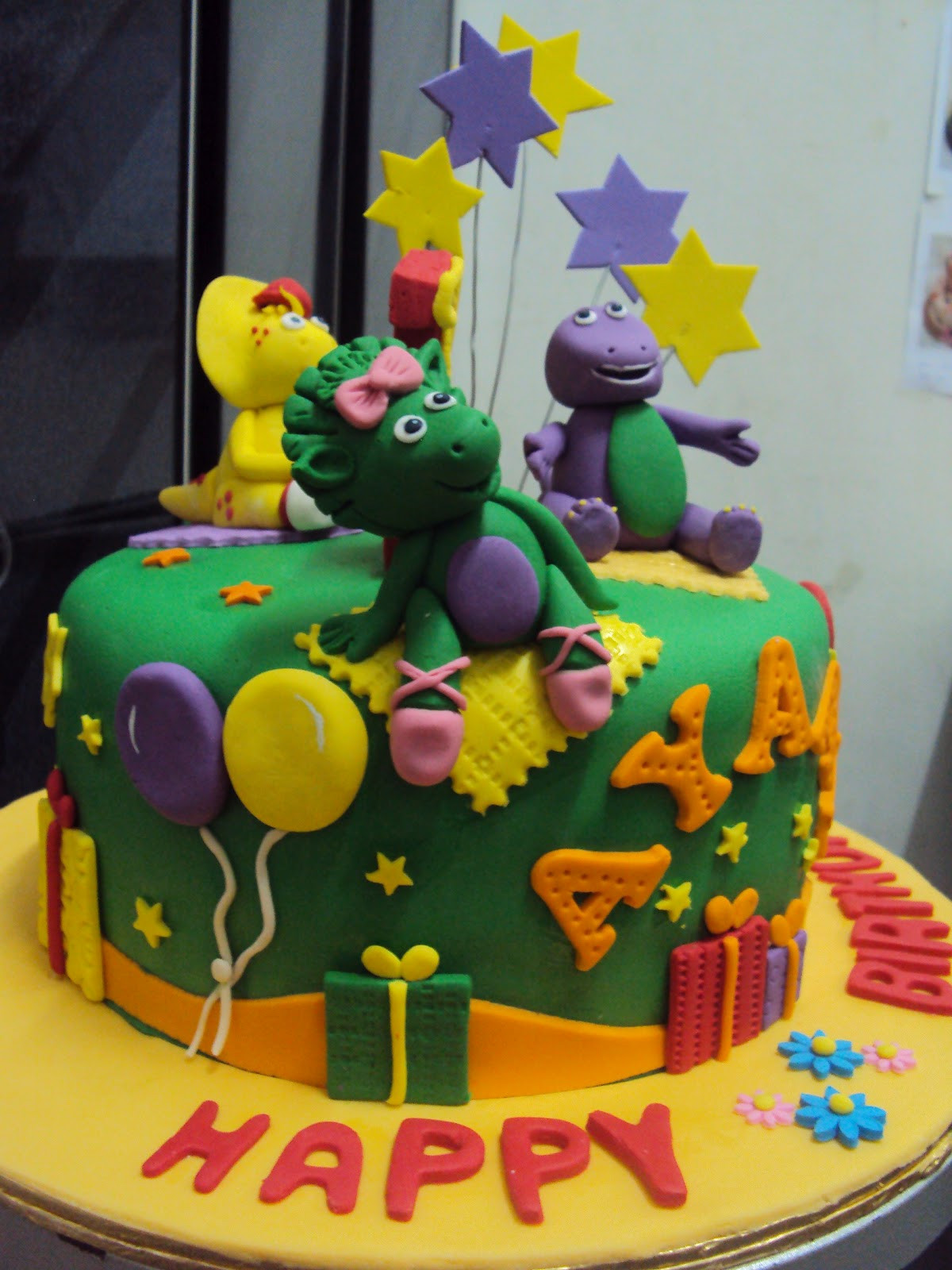 Barney Birthday Cake
 L mis Cakes & Cupcakes Ipoh Contact 012 Ayaan