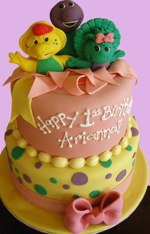 Barney Birthday Cake
 Baby Showers and First Birthdays