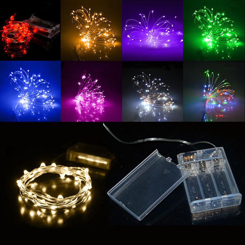 Battery Operated Outdoor Christmas Lights
 LED Strip 2M 3M 4M 5M 10M Fairy Light String Battery