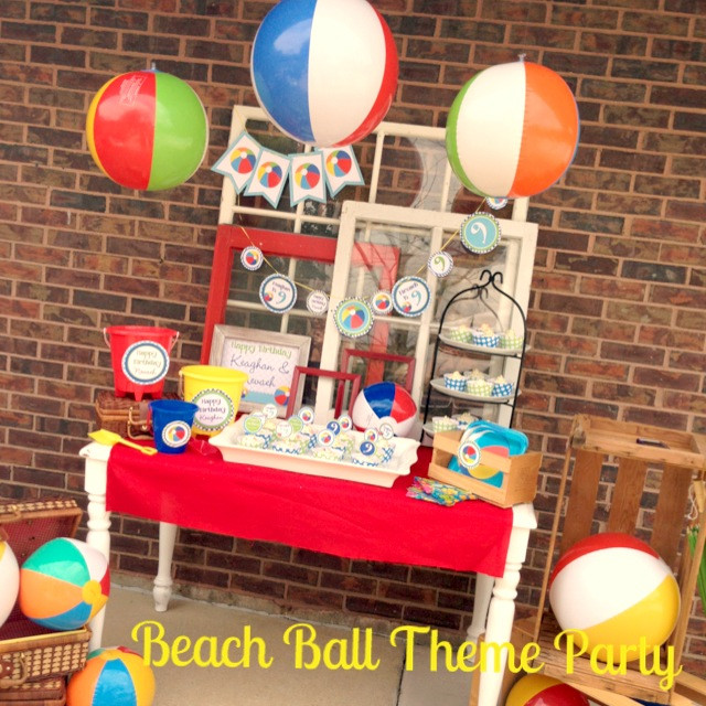 Beach Ball Party Ideas
 NatalieKMudd Beach Ball Theme Birthday Party