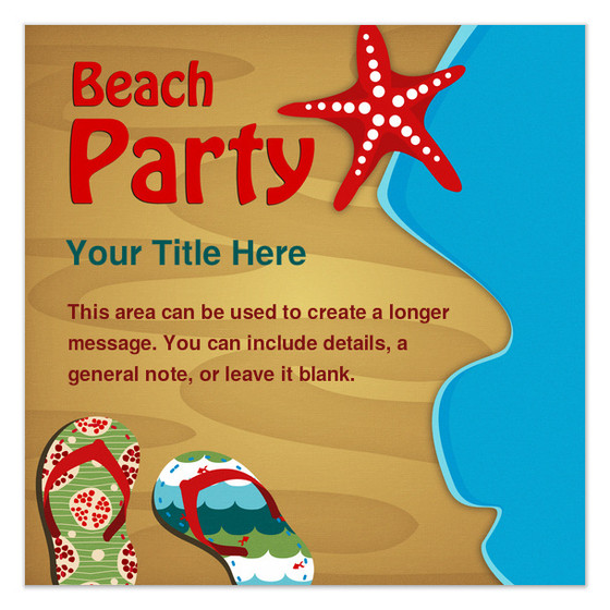 Beach Birthday Party Invitation Ideas
 Beach Party Invitations & Cards on Pingg