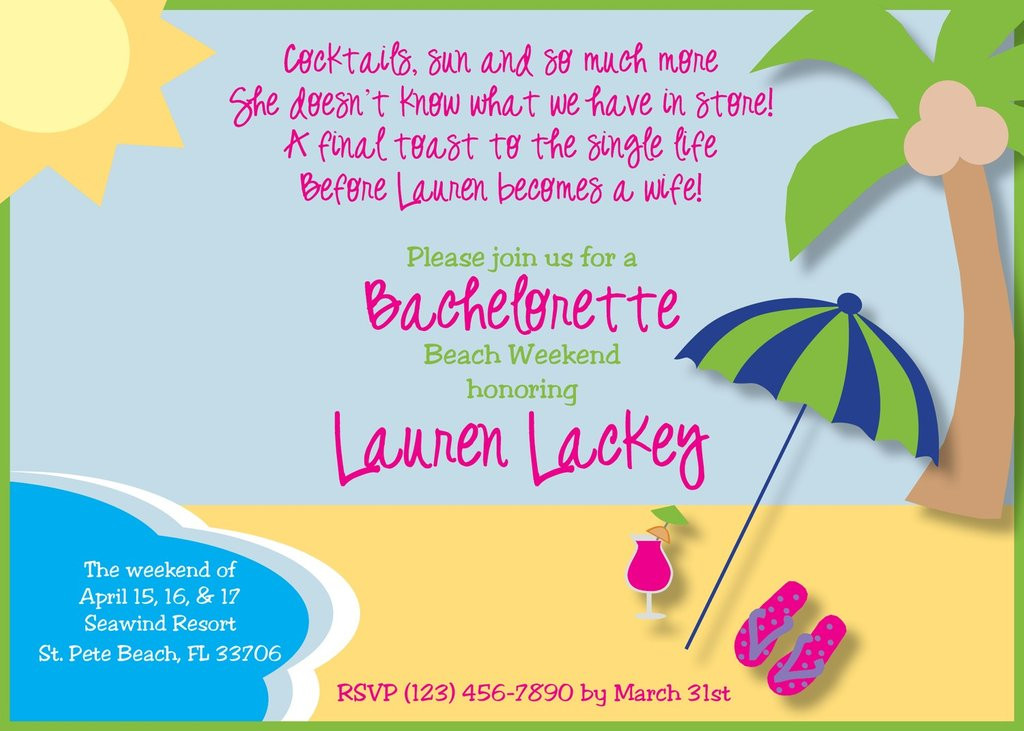 Beach Birthday Party Invitation Ideas
 Invitation Wording Beach Party Image Collection Pool Party