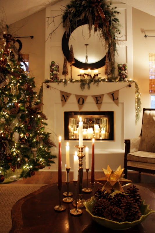 Beautiful Christmas Fireplace
 Noel banner Sweet Something Designs