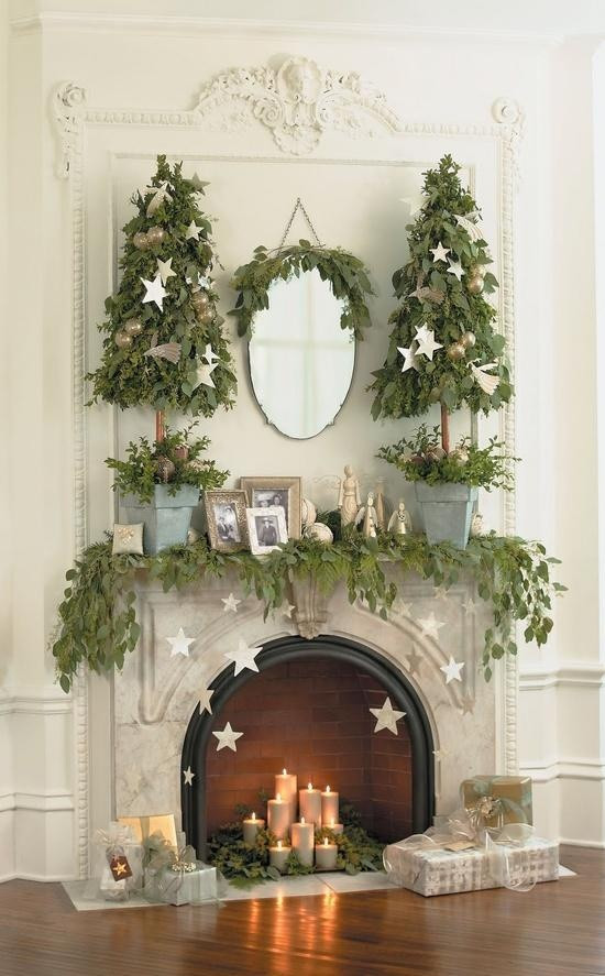 Beautiful Christmas Fireplace
 christmas mantle beautiful Christmas Ideas