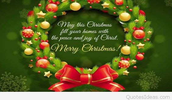 Beautiful Christmas Quotes
 Merry Christmas wishes with Xmas tree image