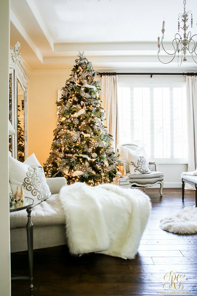 Bedroom Christmas Tree
 French Cottage Christmas Bedroom & White Christmas Tree