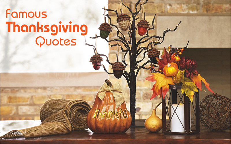Best Thanksgiving Quotes
 Famous Thanksgiving Quotes