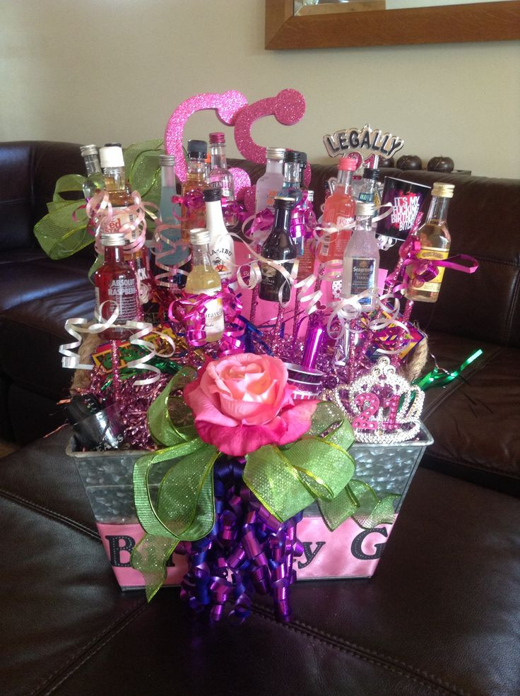 Birthday Gift Ideas Daughter
 Happy 21st Birthday Gift Basket for my daughter