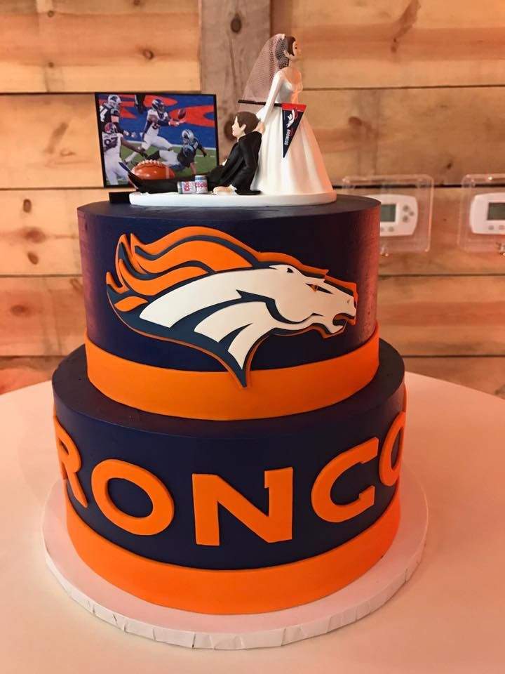 Birthday Party Ideas Denver
 This Denver Broncos groomscake is so fun