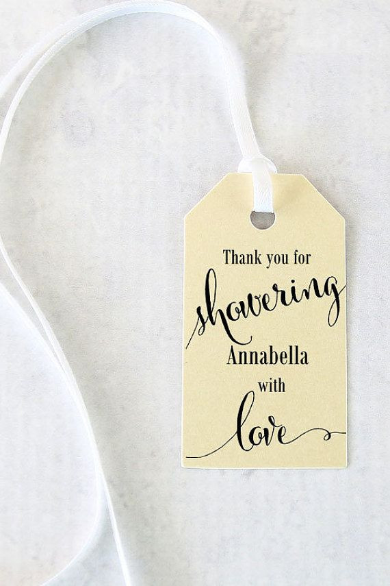 Bridal Shower Thank You Gift Ideas
 25 best ideas about Wedding favor tags on Pinterest