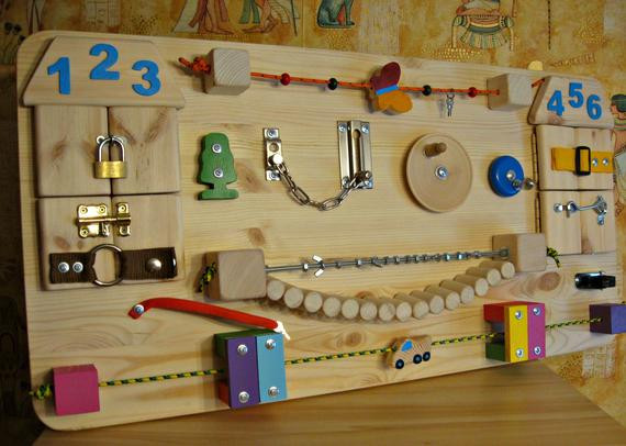 Busy Boards For Toddlers DIY
 Busy Board Activity Toy Sensory Game Wooden Toy Toddler