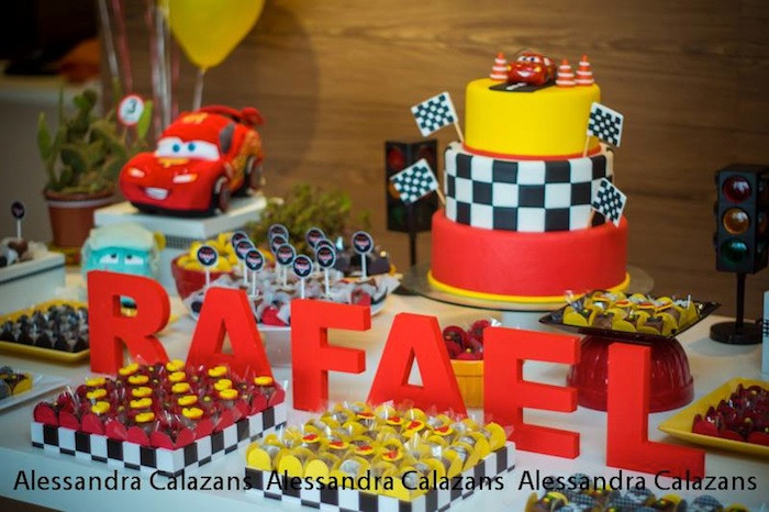Cars Birthday Decor
 Kara s Party Ideas Lightning McQueen Cars Birthday Party