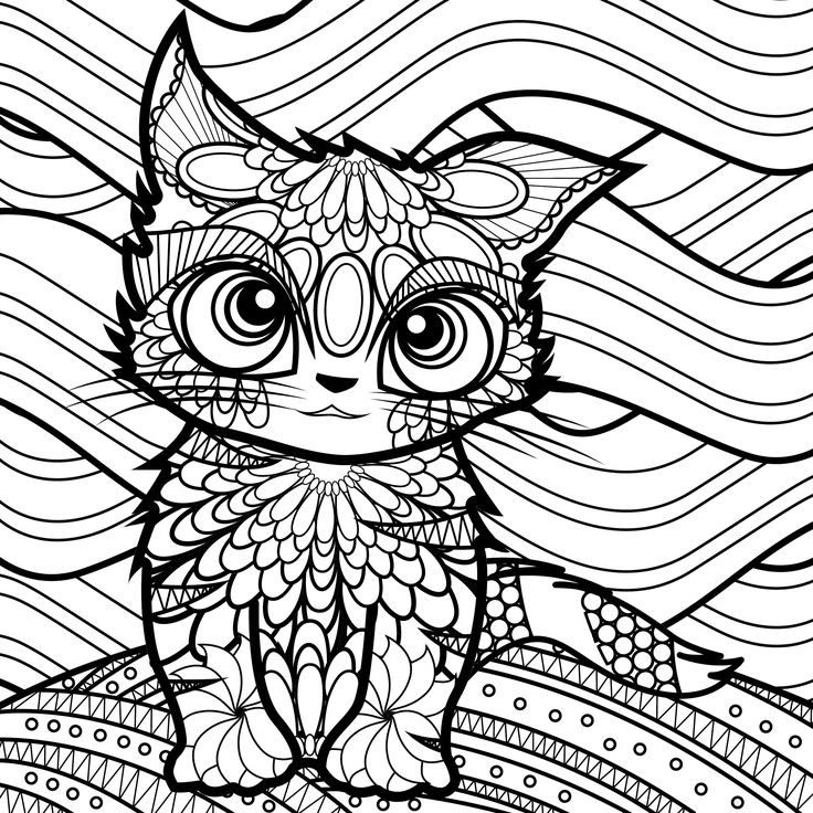 Cat Adult Coloring Book
 494 best Cats Dogs Coloring Pages for Adults images on
