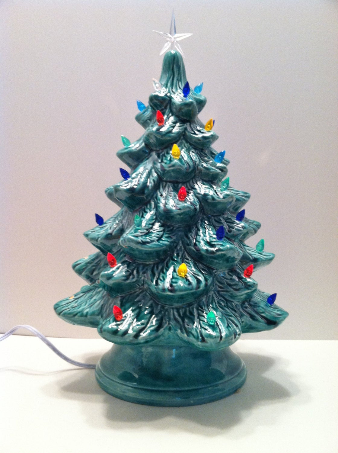 Ceramic Christmas Tree Lamp
 Ceramic Christmas Tree with Lights 16 inches by
