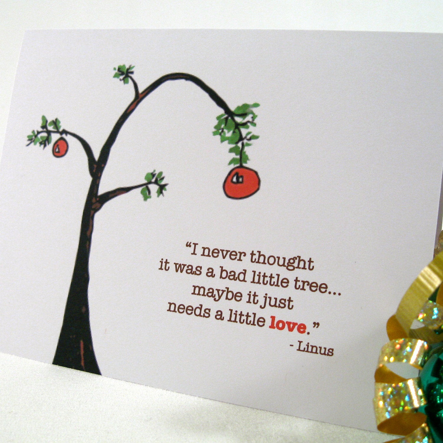 Charlie Brown Christmas Tree Quotes
 Holiday Card Christmas Charlie Brown Greeting Faith Hope