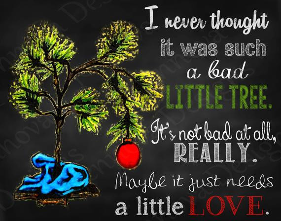 Charlie Brown Christmas Tree Quotes
 11x14 A Charlie Brown Christmas Quote Printable by