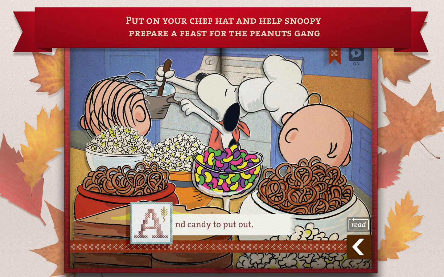 Charlie Brown Thanksgiving Table
 A Charlie Brown Thanksgiving Peanuts Read & Play App