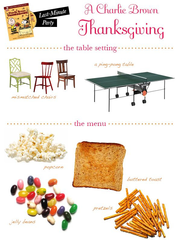 Charlie Brown Thanksgiving Table
 Host your own Charlie Brown Thanksgiving