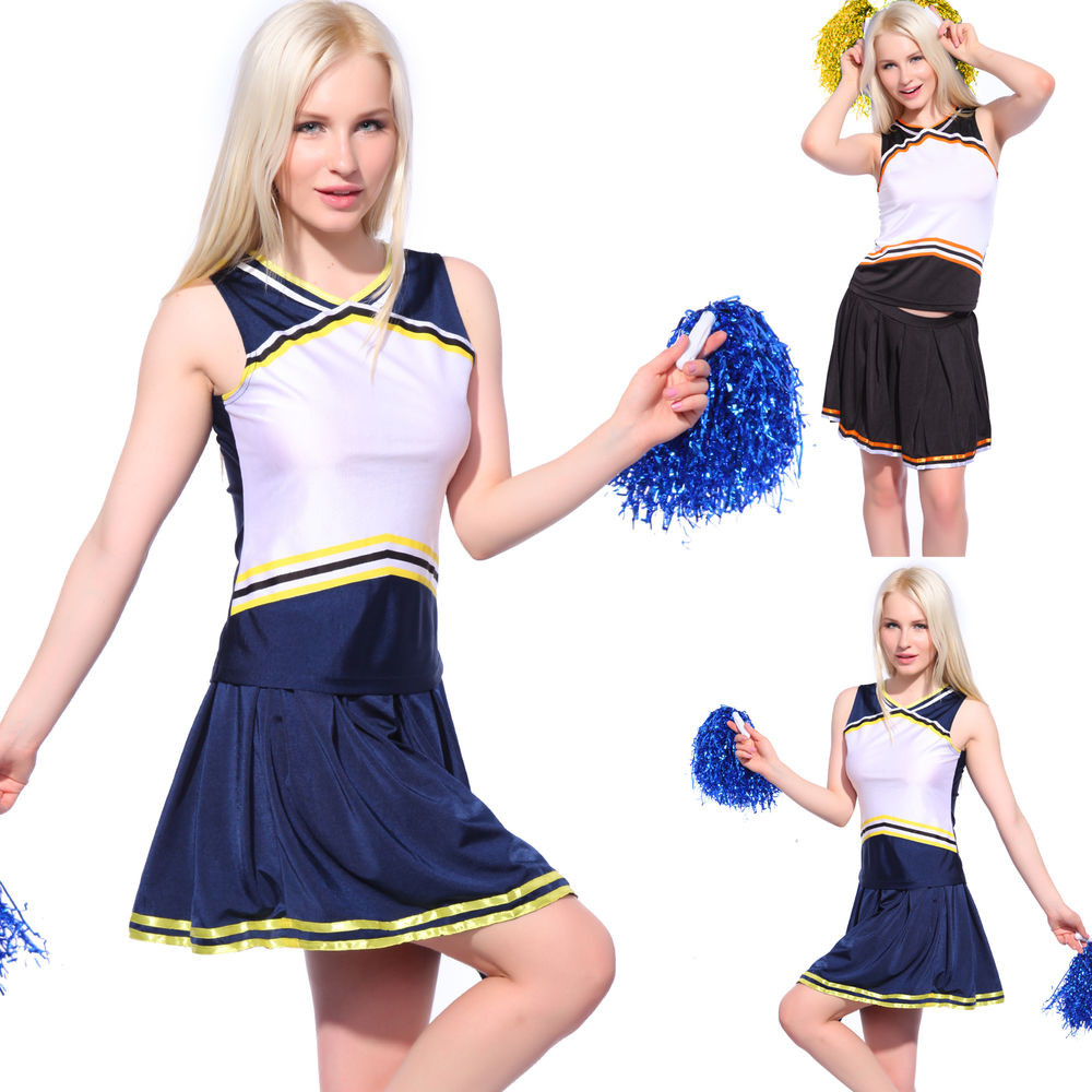 Cheerleader Costumes DIY
 La s Girls Blank Printed Cheerleader Uniform