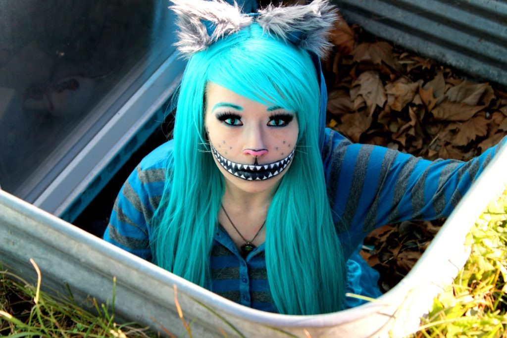 Cheshire Cat Costume DIY
 12 Incredible DIY Halloween Make Up Ideas