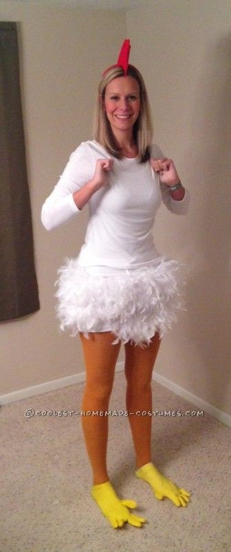 Chicken Costume DIY
 Homemade Chicken Costume for a 6 Foot Woman