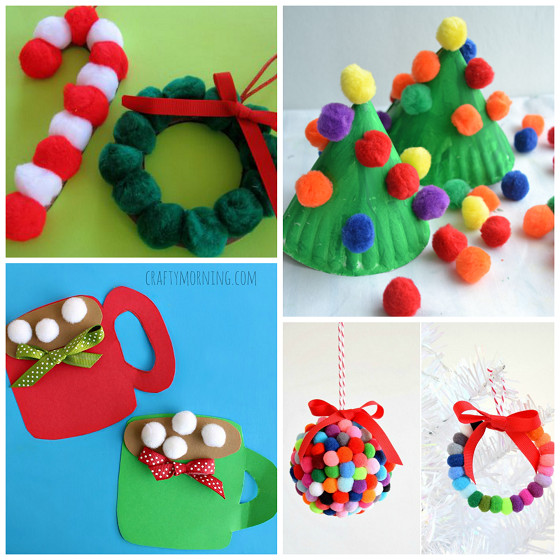Child Christmas Craft Ideas
 Pom Pom Christmas Crafts for Kids Crafty Morning