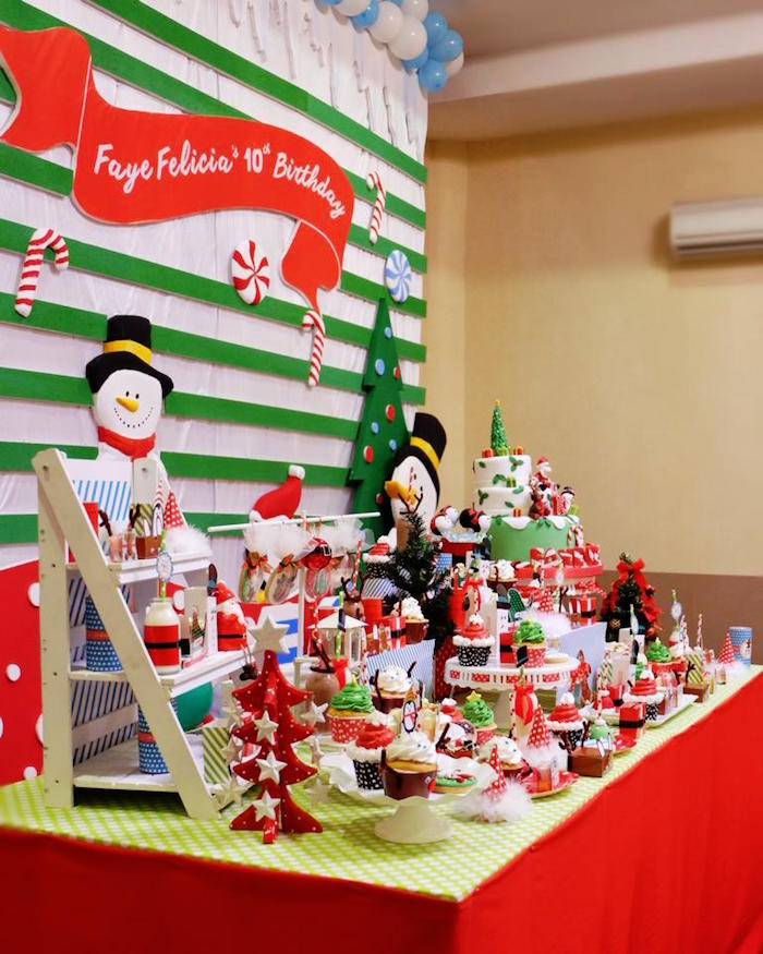 Children'S Christmas Party Ideas
 Kara s Party Ideas Christmas Themed 10th Birthday Party