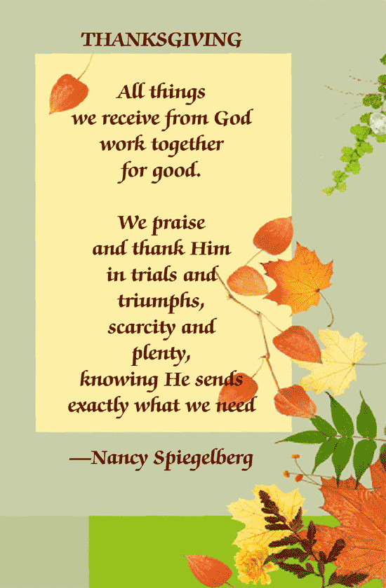 Christian Thanksgiving Quotes
 Religious Thanksgiving Poems And Quotes QuotesGram