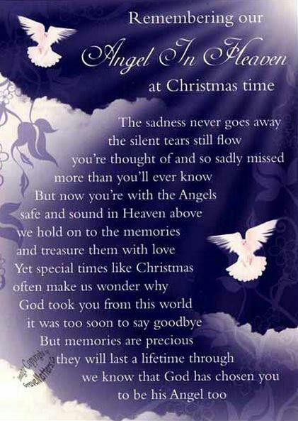Christmas Angel Quotes
 life inspiration quotes An angel in heaven at Christmas quote