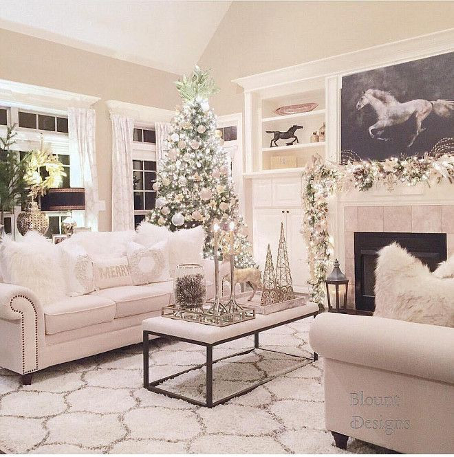 Christmas Apartment Decor
 Best 25 Christmas living rooms ideas on Pinterest